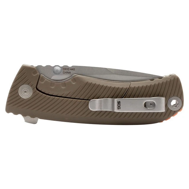 Cuchillo de bolsillo SOG Knives Tellus FLK Frame Lock 14-06-08-43 440C acero tierra oscura Foto 3 de 4