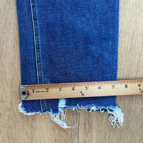 FLYING MONKEY BLACK LABEL STRAIGHT LEG JEANS WOMEN’S sz 30 High Rise Frayed Hem - Picture 13 of 13
