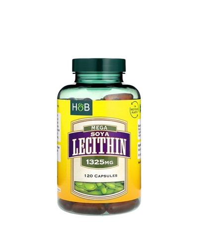 Lecithin soya Fat Emulsifier 120 Capsules 1325mg (Holland & Barrett Mega) - Picture 1 of 3