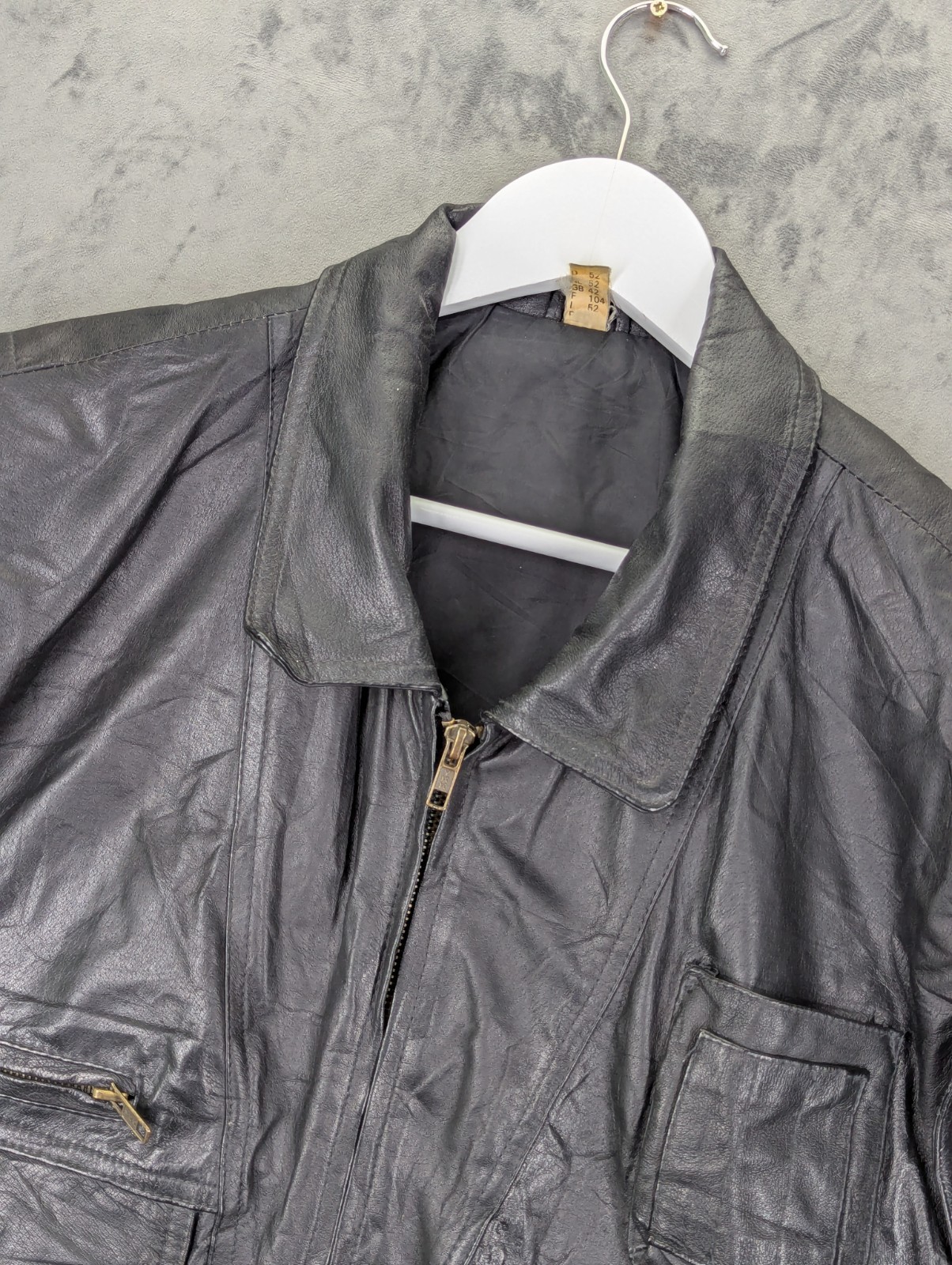 Vintage Leather Utility Vest Great Seal of the States of Oklahoma XL UK42 image 2