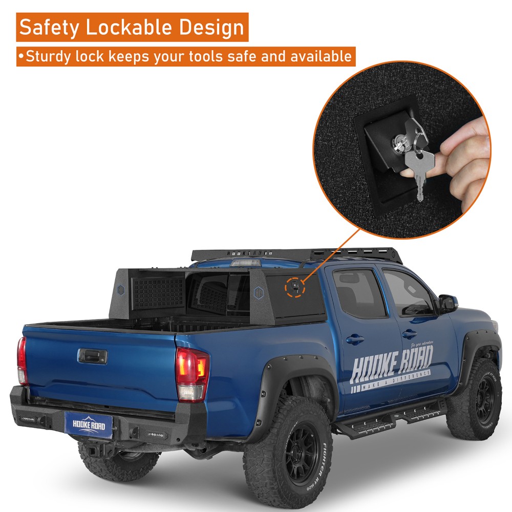 Bed Rack Tools Pickup Topsider Truck Trunk Bed Rack Tool Box Lockable Storage Box Set ...