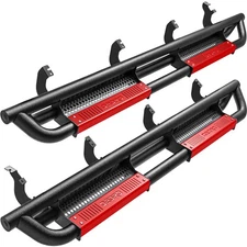 Running Boards Side Step for 2022- 2026 Toyota Tundra CrewMax Drop Nerf Bars Red