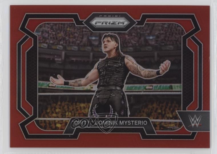 2024 Panini Prizm WWE Red Prizm 208/299 Dirty Dominik Mysterio #4 jc3