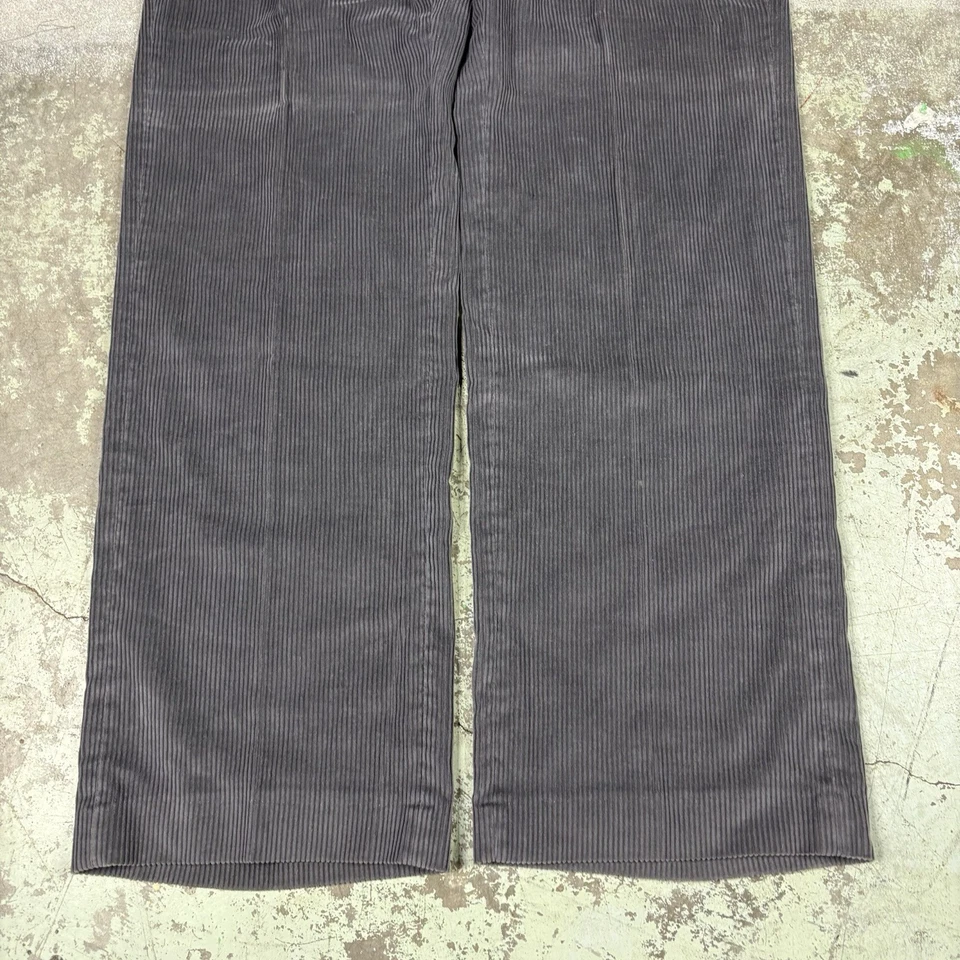 Pantalones de Pana Haggar De Colección Para Hombre Talla 36x31 Gris Acampanado Groovy Disco Hippie Foto 3 de 4