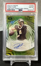 2023 Panini Illusions - Limelight Signatures Derek Carr #LS-DC Green /25 (AU)