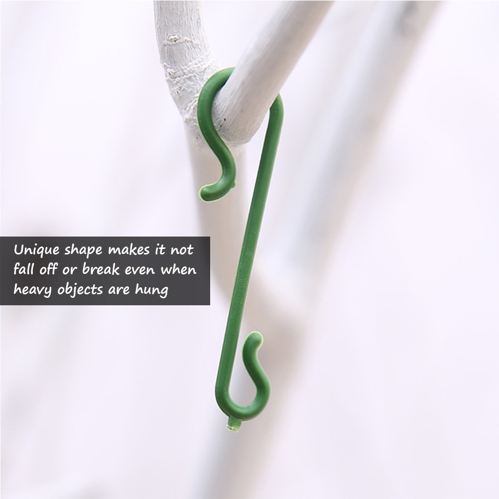 100Pcs Reusable Plastic Christmas Ornament Hooks Mini Hooks S Shaped Hangers For
