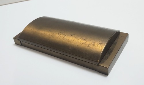 Vintage Swiss Longines Brass Red Velvet Lined Watch Box Storage Case 6.5"x3" - Picture 8 of 11