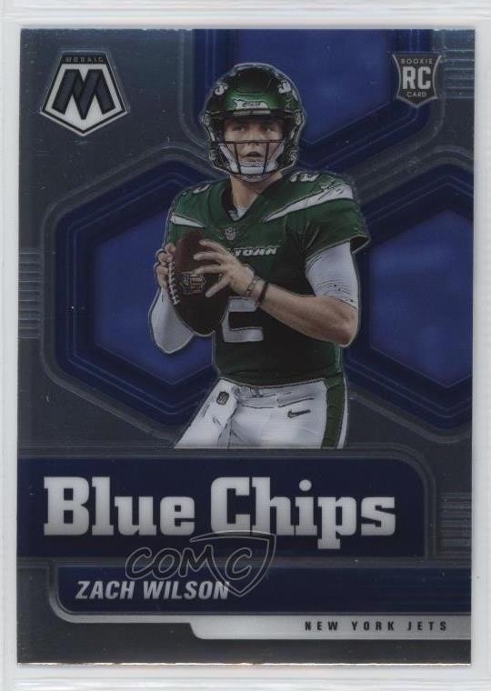 2021 Panini Mosaic Blue Chips Zach Wilson #2 2r7