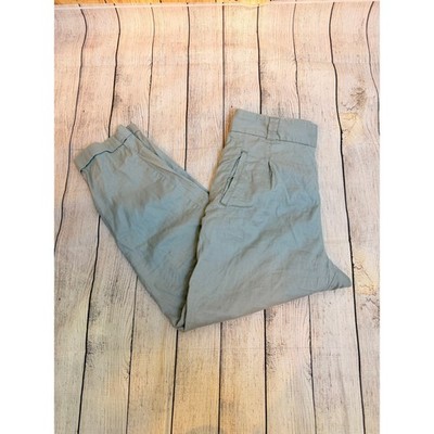 Anthropologie Ett:twa Linen Blend Pants Dusty Blue Green Size 4
