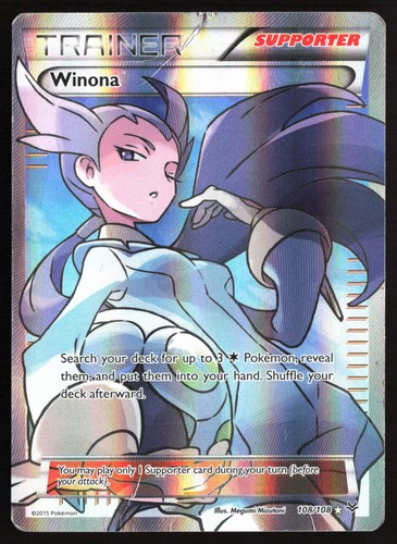 Pokemon Winona (108 Full Art) Holo XY - Roaring Skies 108/108 DM