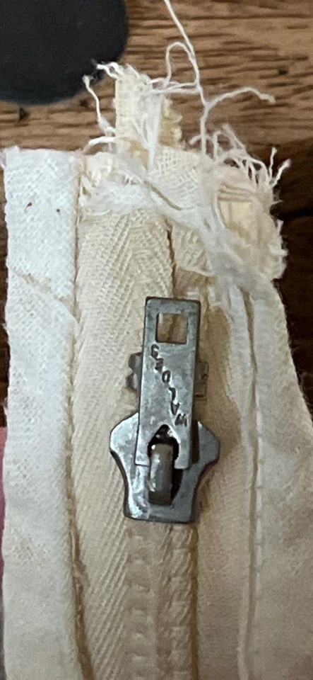 Vintage 54” Cream / Ecru Metal ZIPPER • Closed Top & Bottom • Waldes Brand 3-1-z - Image 2 of 4