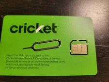 New Cricket Usa Micro Sim Card No Pre Cut 3G 4G LTE Postpaid Prepaid America 