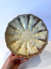 Vintage Frankoma Pottery Knobby Cactus Serving Bowl Brown Cream Gold 9 Inch