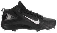 Nike Zoom Trout 3 Mens Baseball Cleats Black White Size 8 Metal Spikes NWB