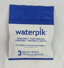 Waterpik Sensonic Toothbrush Standard Brush Heads STWB-3WW-B  (3 count)