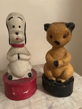 Very Rare!! Pair Of Vintage Sooty And Sweep RNIB Charity Boxes NOT PLASTIC