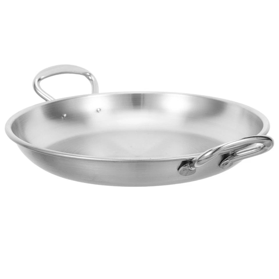  Piastra Di Acciaio Piccola Piatto Piccolo Con Manico Inossidabile - Immagine 3 di 4