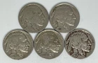 1928-S 1930 1935 1936 1937 Buffalo Nickel Lot of 5