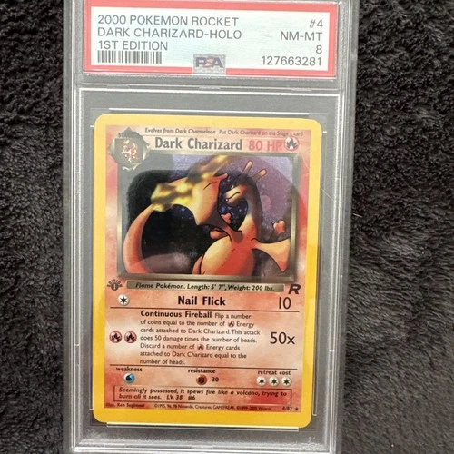 Dark Charizard 4/82 Team Rocket Holo 1st Edition PSA 8