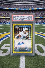 2024 Topps Chrome - Joe Alt Rookie Autographs Yellow /75 POP 1 PSA 10 Auto 10