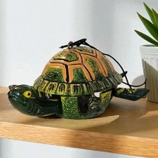 Miniature Nodder Turtle Bobble Head & Legs Folk Art Hanging Ornament 2"T EC 