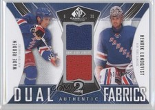 2009-10 SP Game Used Edition 33/100 Wade Redden Henrik Lundqvist #AF2-HW HOF 0f2