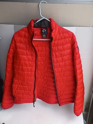 BRP Ski-Doo Red Insulated Puffer Jacket Mens Medium M Snowmobile Winter Coat