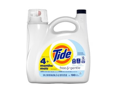 [HOT SALE] Tide Free and Gentle HE Laundry Detergent 100 Loads 132 -fl oz