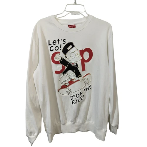 3305) Pull unisexe col rond Supreme Bart Simpson parodie XL