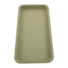 Plastic Rectangular Plant Drip Tray Green Reusable Planter Tray for Garden Use