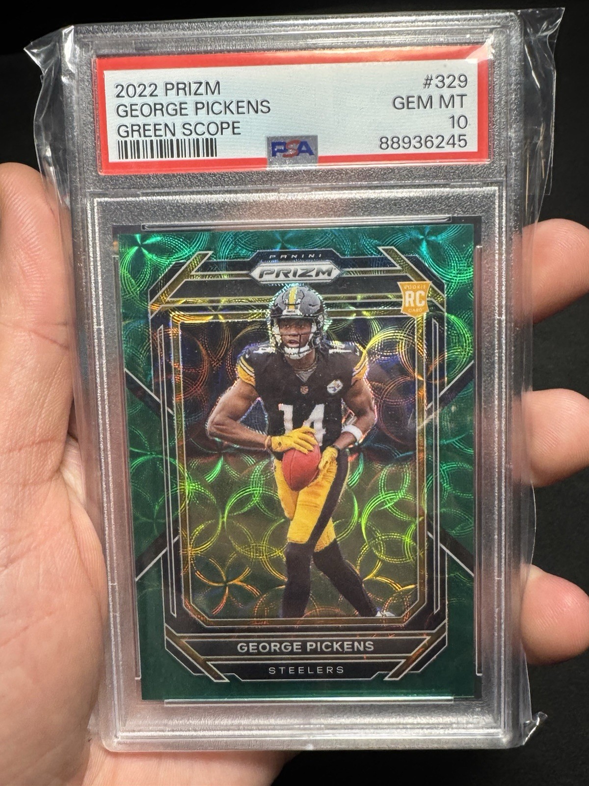 George Pickens Panini Prizm #329 Green Scope