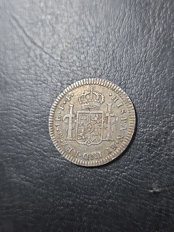 1781 Carolus III Dei. GRATIA. Hispan. ET IND. Rex. Mo. 1R. F.F. Beautiful Condit - Image 4 of 4