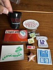 Barry Manilow Fan Club Lot BMIFC Pins Magnets Shot Glass Copacabana Tour