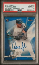 Aaron Judge /150 Rookie Auto Blue Refractor PSA 10 GEM MINT 2017 Topps Finest RC