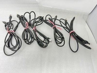 LOT 5x Zebra Symbol Motorola CBA-U21-S07ZBR Barcode Scanner USB Cable 7ft Shield