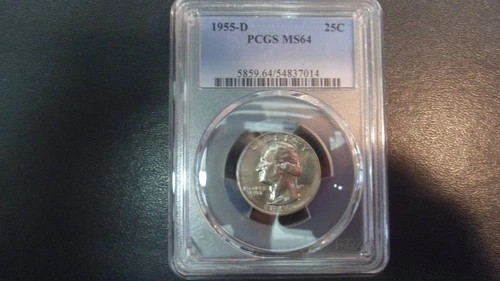1955-D PCGS MS64 WASHINGTON QUARTER