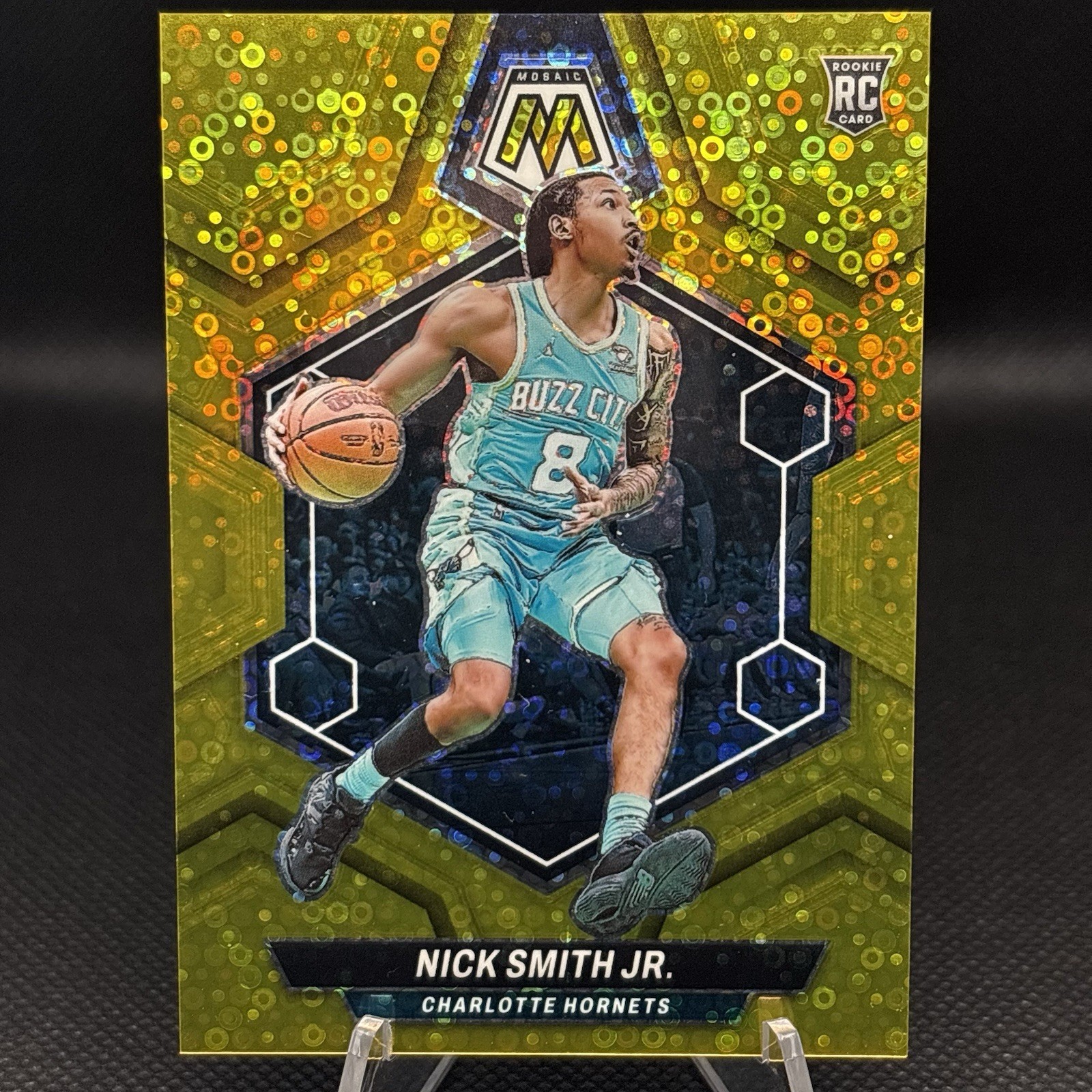 2023-24 Panini Mosaic Nick Smith Jr. Gold /10 Rookie (RC) Charlotte Hornets #242