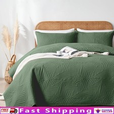 Lightweight Reversible Quilt Set Microfiber Soft Bedding Comforter All Season US