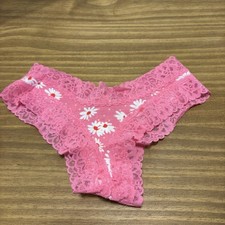 Victoria  s Secret Pink Daisy Lace Cheeky Panty XS