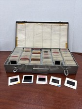 Vintage 35mm Slide Storage Case With Slides Untested