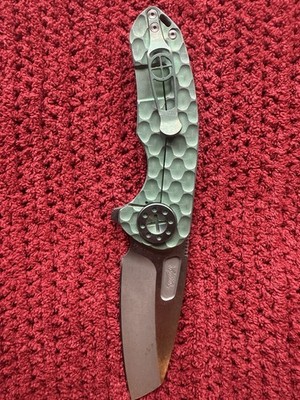 Curtiss Knives F3 medium wharny flipper, titanium pm mill handles, magnacut 