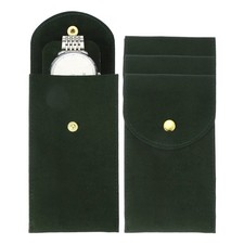4 Pcs Velvet Watch Pouch, Portable Watch Bag, Green