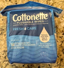 Cottonelle Flushable Wipes Fresh Care Refill Pack 168 count