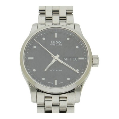 Mido Multifort Day Date Automatik Uhr Sichtboden Edelstahl 38mm U12.496