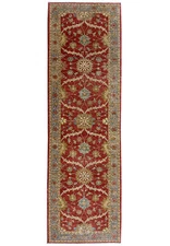4x13 Handmade Runner Chobi Peshawar Natural Wool Runner Rug #F-6655