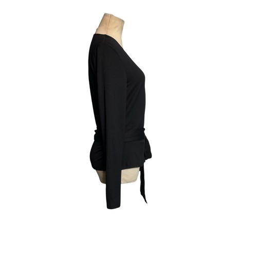 INC schwarzes Strick Langarm Wickel Top Gr. Medium - Bild 8 von 20
