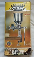 Molino de grano de maíz manual de hierro fundido tradicional Corona montaje en contador de tolva alta