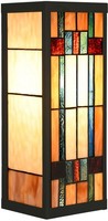Lumilamp 5LL-6362 Tiffany Wandlampe Beige Braun 14X16X40Cm E27 Glas Metall