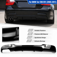 Sto�f�nger Doppelauspuff Diffusor Gl�nz Verkleidung f�r BMW 3er E90 E91 05-12