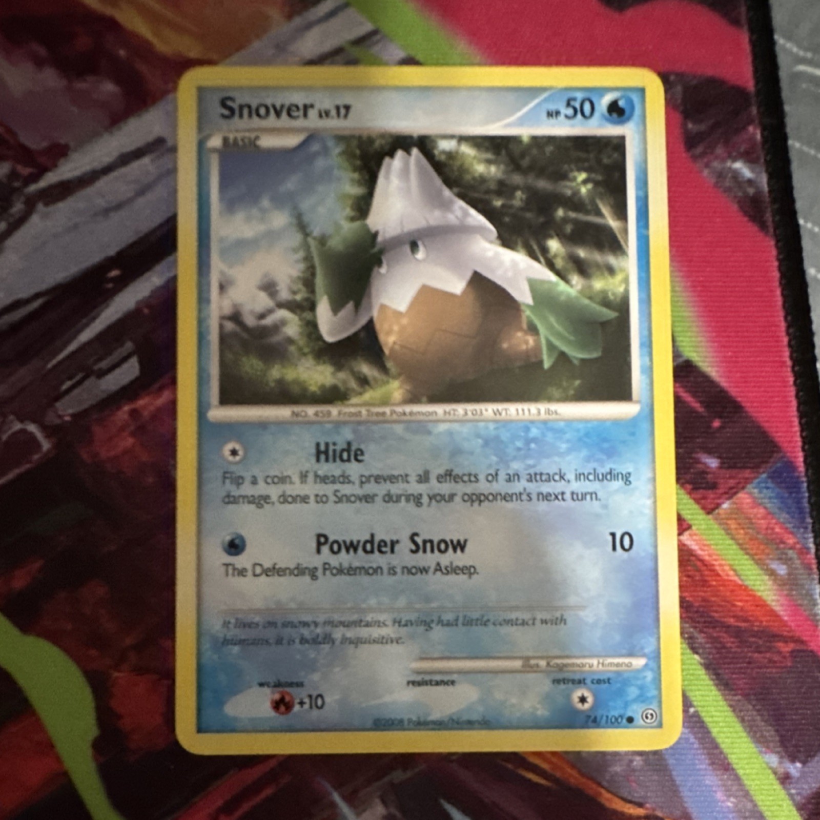 Pokémon Snover Regular 74/100 Stormfront Basic 50 HP Powder Snow Pokémon TCG